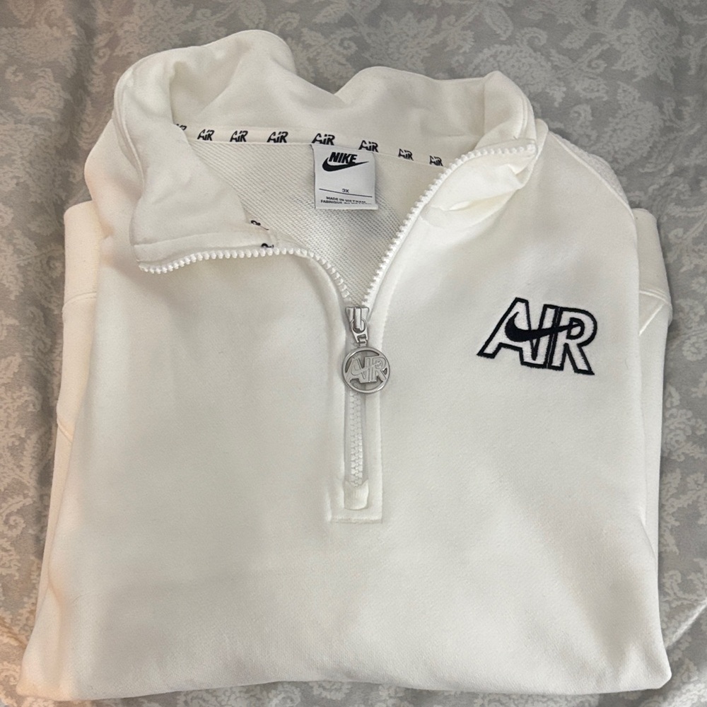 Nike Air White Quarter-Zip Pullover